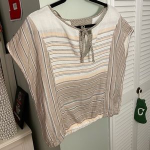 prAna striped and dotted blouse top